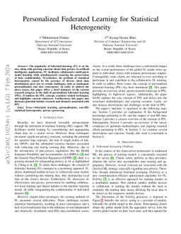 Personalized Federated Learning for Statistical Heterogeneity