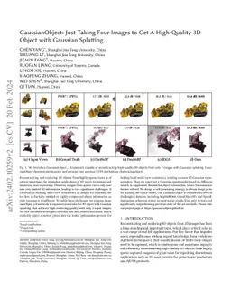 GaussianObject: Just Taking Four Images to Get A High-Quality 3D Object
  with Gaussian Splatting