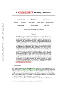 A StrongREJECT for Empty Jailbreaks