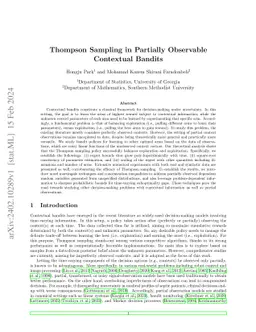 Thompson Sampling in Partially Observable Contextual Bandits