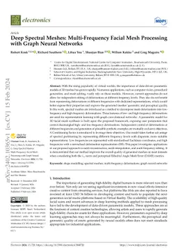 Deep Spectral Meshes: Multi-Frequency Facial Mesh Processing with Graph
  Neural Networks