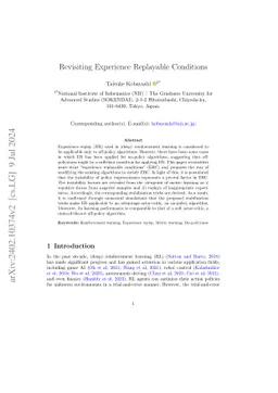 Revisiting Experience Replayable Conditions