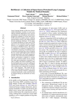 BioMistral: A Collection of Open-Source Pretrained Large Language Models
  for Medical Domains