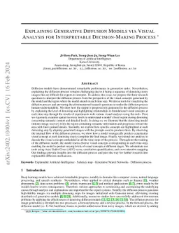 Explaining generative diffusion models via visual analysis for
  interpretable decision-making process
