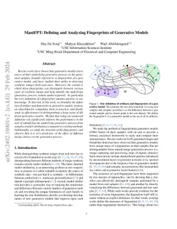 ManiFPT: Defining and Analyzing Fingerprints of Generative Models