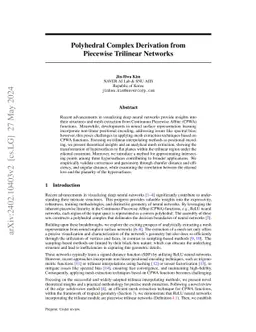 Polyhedral Complex Derivation from Piecewise Trilinear Networks