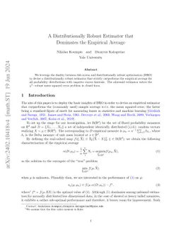 A Distributionally Robust Estimator that Dominates the Empirical Average
