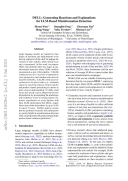 DELL: Generating Reactions and Explanations for LLM-Based Misinformation
  Detection