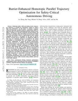 Barrier-Enhanced Parallel Homotopic Trajectory Optimization for Safety-Critical Autonomous Driving
