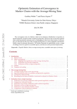 Optimistic Estimation of Convergence in Markov Chains with the
  Average-Mixing Time