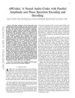 APCodec: A Neural Audio Codec with Parallel Amplitude and Phase Spectrum
  Encoding and Decoding