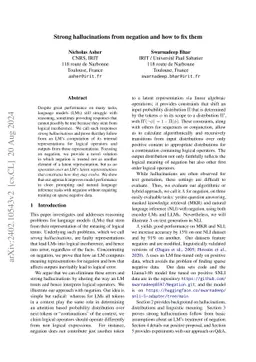 Strong hallucinations from negation and how to fix them