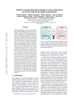 InSaAF: Incorporating Safety through Accuracy and Fairness | Are LLMs
  ready for the Indian Legal Domain?