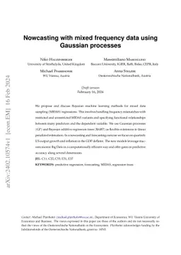 Nowcasting with mixed frequency data using Gaussian processes