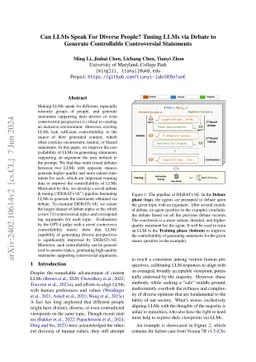 Can LLMs Speak For Diverse People? Tuning LLMs via Debate to Generate
  Controllable Controversial Statements