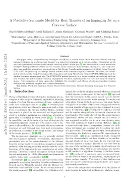 A Predictive Surrogate Model for Heat Transfer of an Impinging Jet on a
  Concave Surface