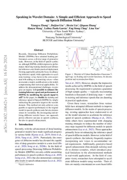 Speaking in Wavelet Domain: A Simple and Efficient Approach to Speed up
  Speech Diffusion Model