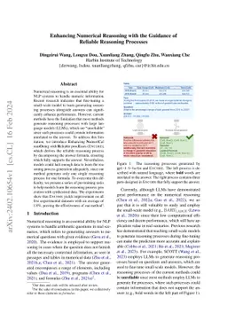 Enhancing Numerical Reasoning with the Guidance of Reliable Reasoning
  Processes