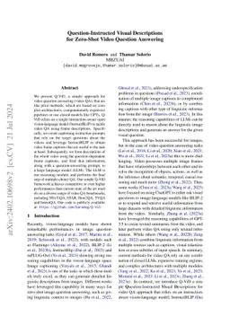 Question-Instructed Visual Descriptions for Zero-Shot Video Question
  Answering