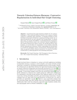 Towards Cohesion-Fairness Harmony: Contrastive Regularization in
  Individual Fair Graph Clustering