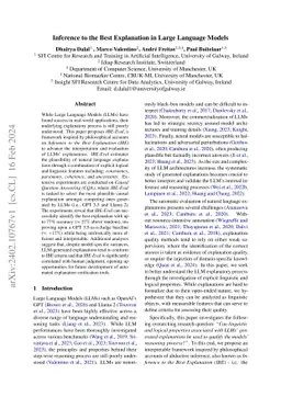 Inference to the Best Explanation in Large Language Models