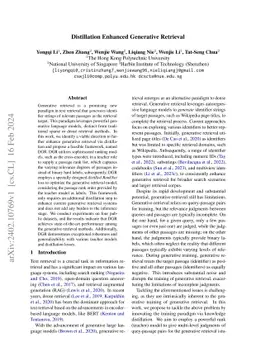Distillation Enhanced Generative Retrieval