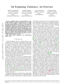 On Explaining Unfairness: An Overview