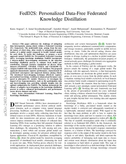 FedD2S: Personalized Data-Free Federated Knowledge Distillation