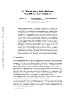 3D Diffuser Actor: Policy Diffusion with 3D Scene Representations