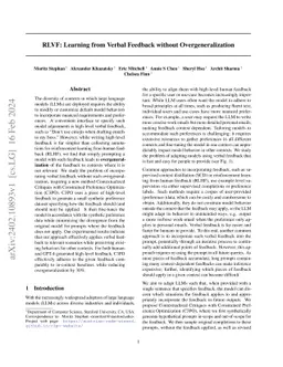 RLVF: Learning from Verbal Feedback without Overgeneralization