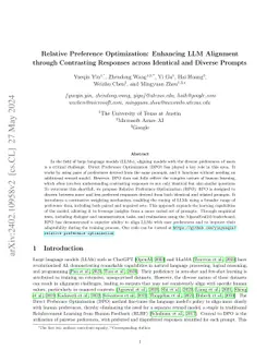 Relative Preference Optimization: Enhancing LLM Alignment through
  Contrasting Responses across Identical and Diverse Prompts