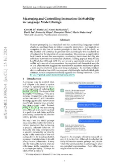 Measuring and Controlling Instruction (In)Stability in Language Model
  Dialogs