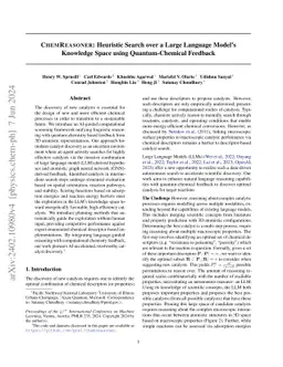 ChemReasoner: Heuristic Search over a Large Language Model's Knowledge
  Space using Quantum-Chemical Feedback