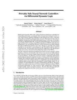 Provably Safe Neural Network Controllers via Differential Dynamic Logic