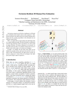 Occlusion Resilient 3D Human Pose Estimation