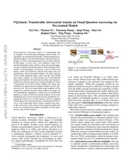 VQAttack: Transferable Adversarial Attacks on Visual Question Answering
  via Pre-trained Models