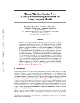 When LLMs Meet Cunning Texts: A Fallacy Understanding Benchmark for
  Large Language Models