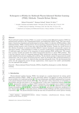 Kolmogorov n-Widths for Multitask Physics-Informed Machine Learning
  (PIML) Methods: Towards Robust Metrics