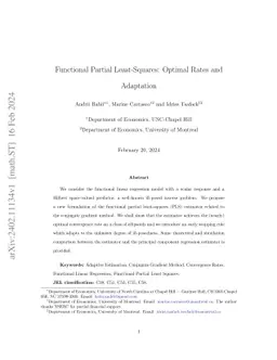 Functional Partial Least-Squares: Adaptive Estimation and Inference