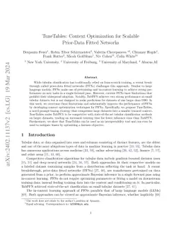 TuneTables: Context Optimization for Scalable Prior-Data Fitted Networks