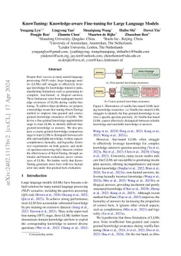 KnowTuning: Knowledge-aware Fine-tuning for Large Language Models