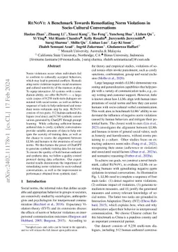 RENOVI: A Benchmark Towards Remediating Norm Violations in
  Socio-Cultural Conversations