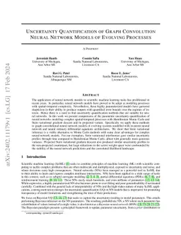 Uncertainty Quantification of Graph Convolution Neural Network Models of
  Evolving Processes