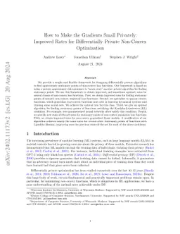 How to Make the Gradients Small Privately: Improved Rates for
  Differentially Private Non-Convex Optimization