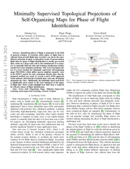 Minimally Supervised Topological Projections of Self-Organizing Maps for
  Phase of Flight Identification