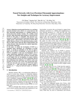 Neural Networks with (Low-Precision) Polynomial Approximations: New
  Insights and Techniques for Accuracy Improvement