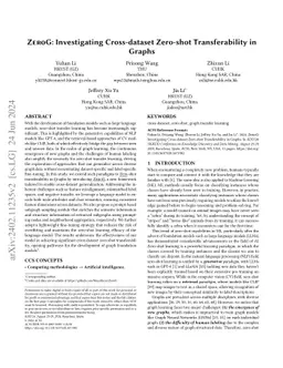 ZeroG: Investigating Cross-dataset Zero-shot Transferability in Graphs
