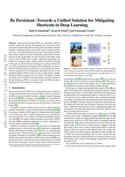 Be Persistent: Towards a Unified Solution for Mitigating Shortcuts in
  Deep Learning