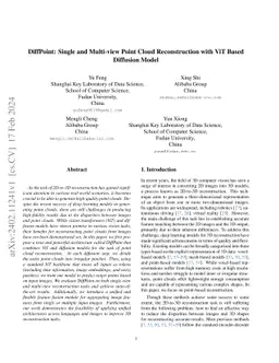 DiffPoint: Single and Multi-view Point Cloud Reconstruction with ViT
  Based Diffusion Model