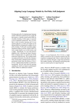 Aligning Large Language Models by On-Policy Self-Judgment